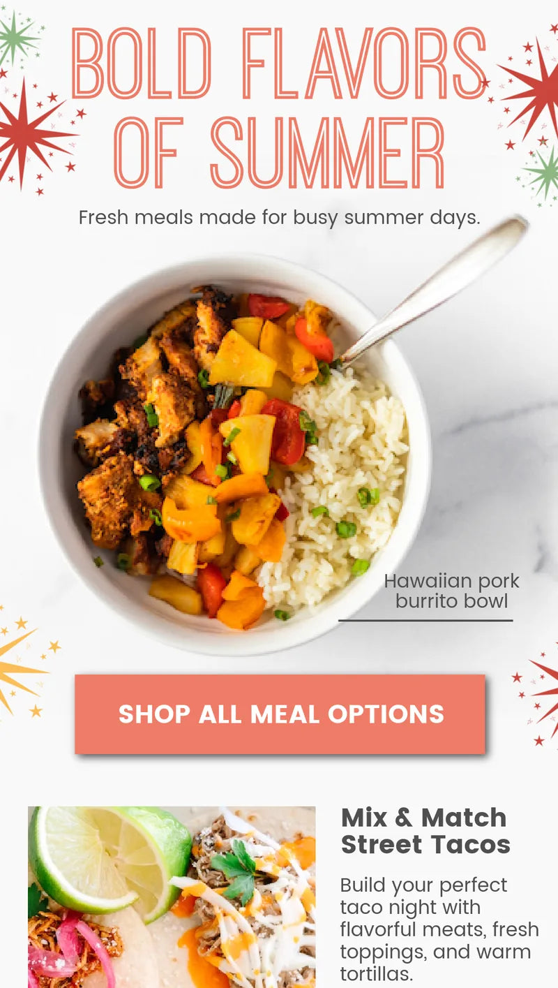Chilled email design, seasonal menu campaign